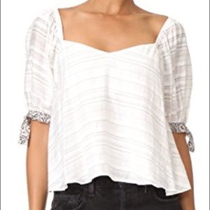 Rebecca taylor yarn dyed stripe top size 2 NWT